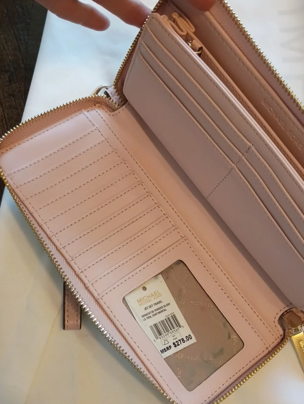 Michael Kors Pink Vanilla Signature Wristlet Wallet